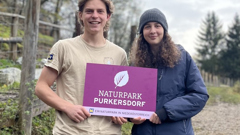Benedikt Brabetz & Katharina Föger (Freiwilliges Umweltjahr 2023-24), © Naturpark Purkersdorf Benedikt Brabetz & Katharina Föger (Freiwilliges Umweltjahr 2023-24), © Naturpark Purkersdorf
