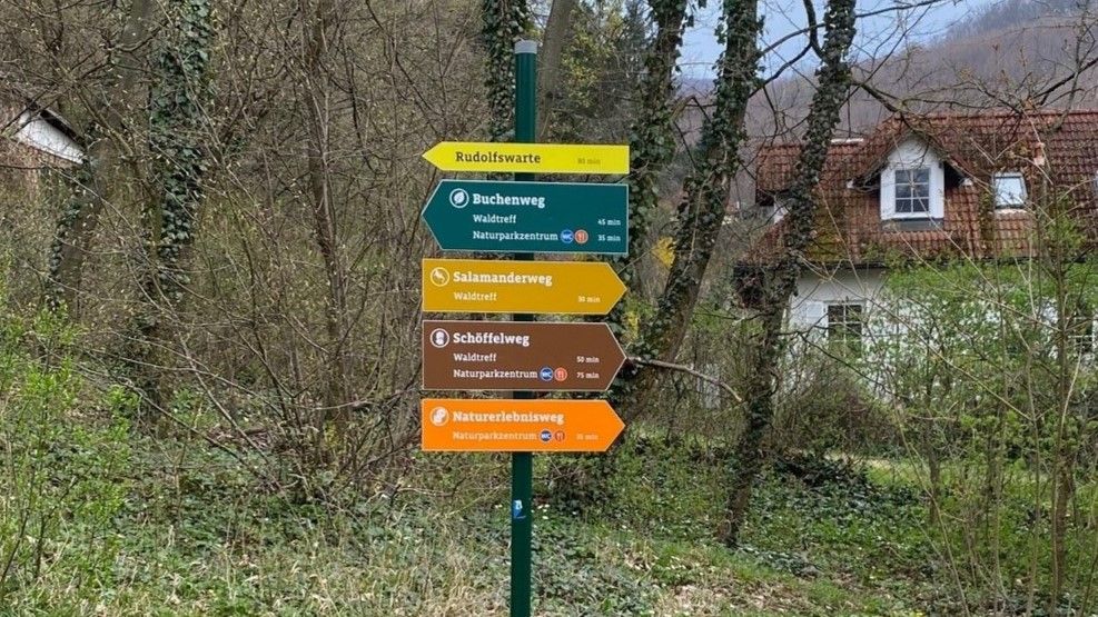 Das neue Wanderwege Leitsystem seit 2024/2025.