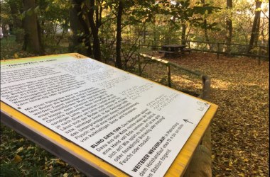 Information board on the &quot;Blind Date&quot; trail, © Naturpark Purkersdorf